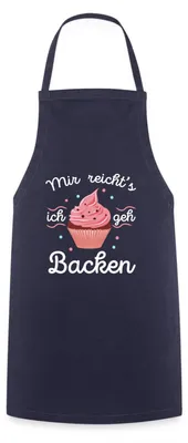 Produktbild von Spreadshirt Mir reichts ich geh Backen | Geschenk Für Bäckerin Kochschürze, One size, Navy
