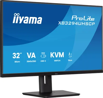 Produktbild von iiyama ProLite XB3294UHSCP-B1, 80 cm (31.5"), 3840 x 2160 Pixel, 4K Ultra HD, 2 ms, Schwarz