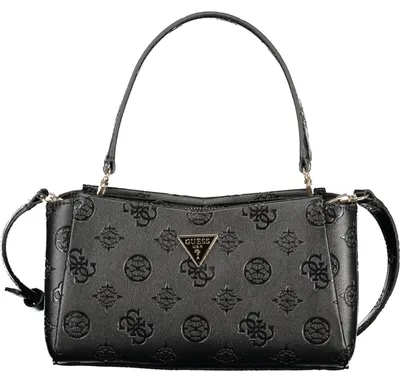 Produktbild von Schwarze Damenschultertasche T mit abnehmbarem Riemen und Fächern
