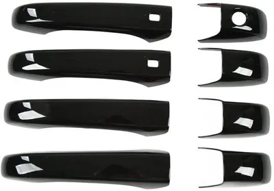 Produktbild von Geländedeckungschutz - Glänzender schwarzer - Ersatz für Grand Cherokee WK2 WL 2011-2022 - Türgriff - Handgriff - Schadensvorbeugung - Einzigartiges Design