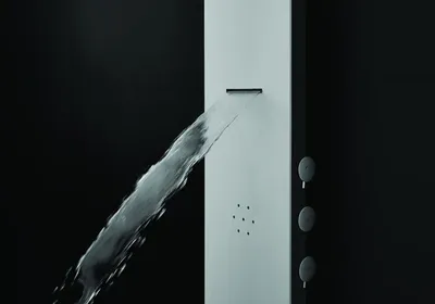Produktbild von HM-Paneel weiß, Düsen, Wasserfall ALUSHOWER