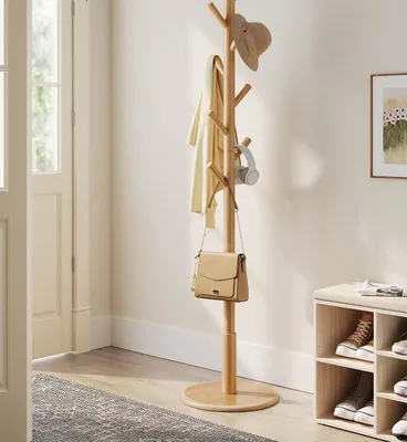 Immagine prodotto di Appendiabiti a forma di albero – Appendiabiti in legno – colore marrone – 8 ganci – 40 x 171,8 cm