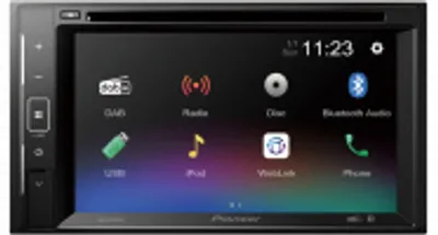 Produktbild von Pioneer AVH-A240DAB Doppel-DIN Moniceiver, 15,75 cm (6,2 Zoll) Display, Radio, DAB+, MP3-Wiedergabe, DVD-Player, USB, Bluetooth, iPod/iPhone-Steuerung, Smartphone-Steuerung