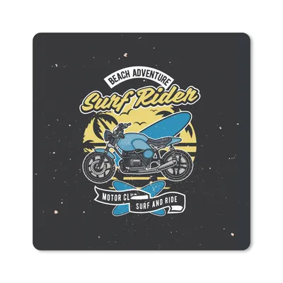 Produktbild von MuchoWow® Mauspad Mousepad Motor - Vintage - Strand 30x30 cm - Mousepads - Maus Mat - Pad - Mausunterlage - Gaming