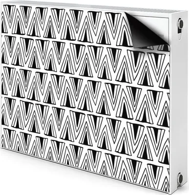 Produktbild von Magnet Radiator Magnet Mat Heizkörperverkleidung Heizkörper-Abdeckung Heizung 90x60 cm  - Dreiecke, Muster, Boho
