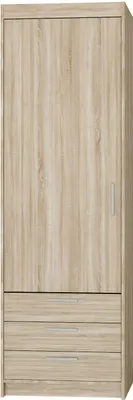 Produktbild von Masseno Drehtürenschrank ELENORA 60 cm Kleiderschrank Schlafzimmer Schrank 1-türig Sonoma Eiche