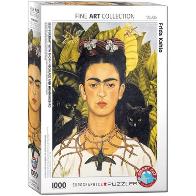 Zdjęcie produktu dla Puzzle 1000 elementów. Autoportret z kolibrem, Frida Kahlo