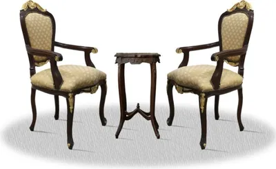 Produktbild von Casa Padrino Barock Esszimmerstuhl Set mit Beistelltisch - Barock Möbel