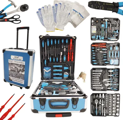 Produktbild von Bituxx Werkzeugtrolley 1200tlg Blau MS-15421
