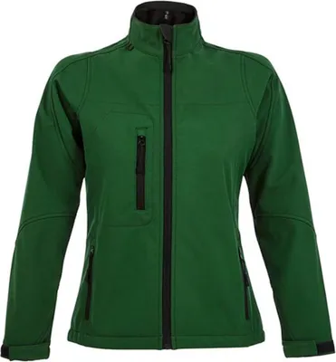 Produktbild von SOLS dámská softshellová bunda Roxy, prodyšná, větruodolná, vodoodpudivá PC348 (Medium) (lahvově zelená)