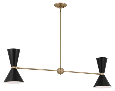 Produktbild von Elstead Phix Pendelleuchte E27 4-fach Schwarz und Champagnerbronze Schwarz