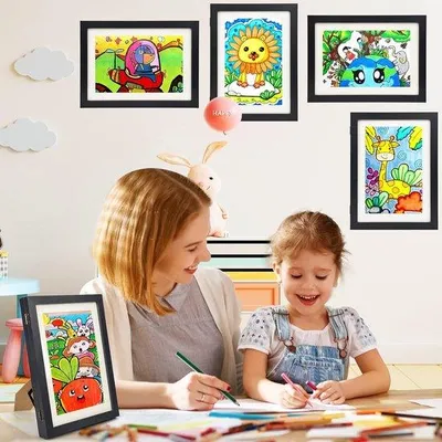 Produktbild von Kunstlehrbrett für Kinder - Porträt und Landschaftsdarstellung Schwarz - Basteln und Zeichnen