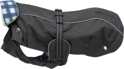 Image de Veste d'extérieur Trixie ROUEN 2in1, S : 40 cm - coupe bouledogue, noir/bleu