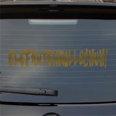 Produktbild von Heckscheibenaufkleber Elefantenrollschuh 40x8 cm Gold Auto Aufkleber Sticker