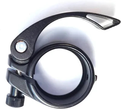 Productafbeelding van Zadelklem voor fiets, aluminium, 38,1 mm, zwart, met snelsluiting