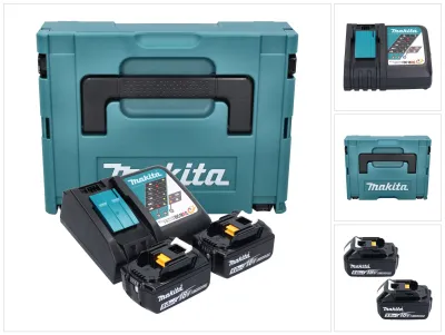 Obrázek produktu pro Makita PowerPack LXT - Batterieladegerät + Batterie 2 x - Li-Ion - 5 Ah - 90 Wh
