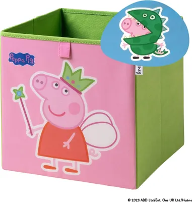 Produktbild von Lifeney meets "Peppa Wutz" Aufbewahrungsbox für Kinder  Box mit Peppa Pig Motiven  30 x 30 x 30 cm passend für klassische Würfelregale