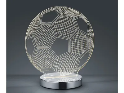 Produktbild von Trio Leuchten - Design Neon Tischleuchte I Tischlampe I Lampe I Leuchte transparent inkl. LED Dim to Warm - Soccer Dimmer I Dimmbar I Schlafzimmer - Kunststoff Rund - I (nicht austauschbare) LED