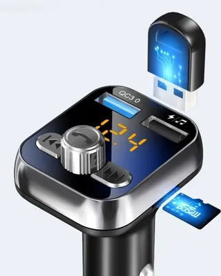 Produktbild von Zigarettenanzünder-Verteiler Bluetooth 5.0-Audio Sender, Zigarettenanzünder-Adapter