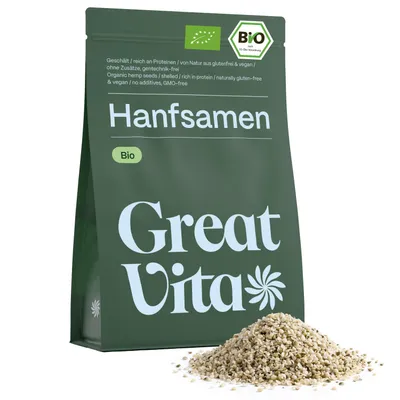 Produktbild von GreatVita Hanfsamen 1000g | geschält, naturbelassen