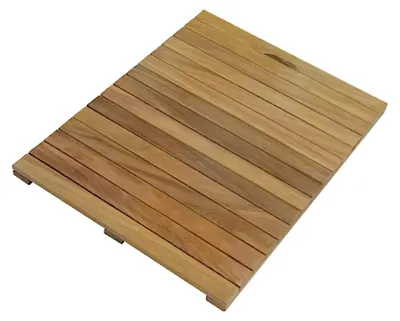 Produktbild von Holz-Duschmatte mit rutschfester Oberfläche für den Außenbereich
