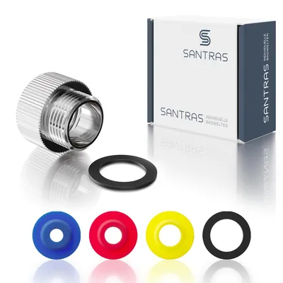Produktbild von SANTRAS® Brauseschlauch Reduzierstück 3/4 " auf 1/2 " aus Messing in Chrom