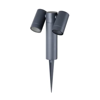 Produktbild von Prios Erdspießstrahler Tulimar, 2-flg., anthrazit, IP65