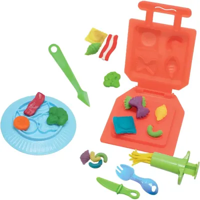 Image de Creathek Knet - Ensemble de pâte à modeler, 9 pièces