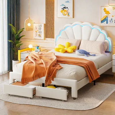 Letto matrimoniale idraulico - 140 X 200 cm - Testata regolabile - Contenitore - Velluto - Grigio | Leroy Merlin