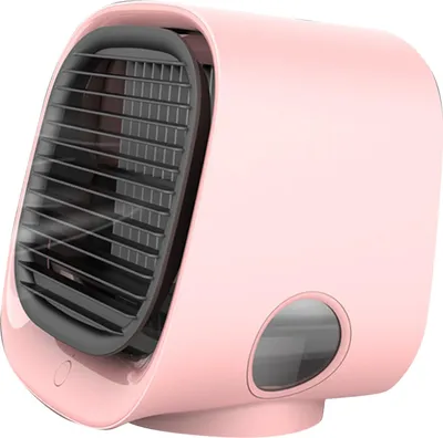 Obrázek produktu pro Mlhový ventilátor Přenosný mini USB dobíjecí stolní chladicí ventilátor s rozprašovačem vodní mlhy pro domácí kancelář růžový