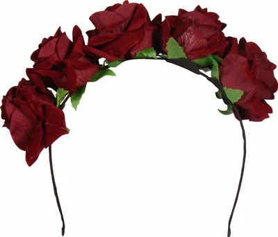 Produktbild von Haarreif mit Rosen rot