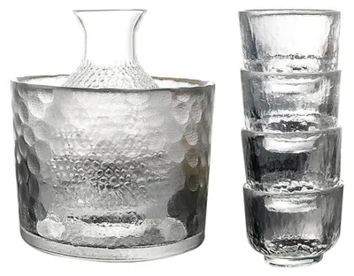 Productafbeelding van Glazen Sake Set met 6 Glazen en 4 Bekers