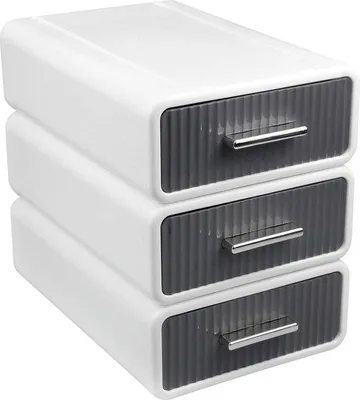 Obrázek produktu pro Stohovatelné plastové boxy 17 x 25 x 75 cm do kanceláře a koupelny