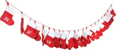 Produktbild von XL Adventskette "Socken" Adventskalender zum selbst befüllen