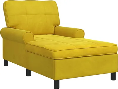 Produktbild von vidaXL Lounge-Liege mit Kissen Gelb 91 x 157 x 91 cm Samt