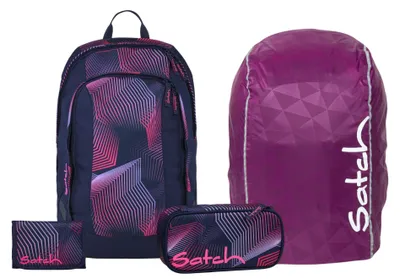 Produktbild von Satch, Schulrucksack-Set AIR Seismic Pink 4-teilig