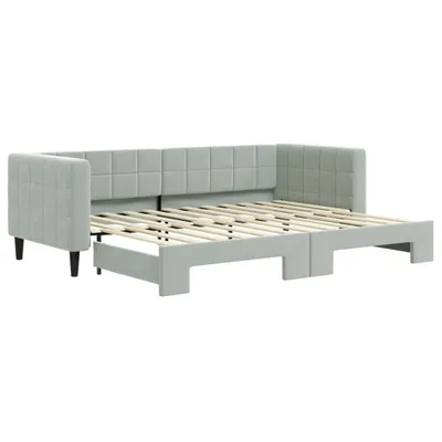 Immagine prodotto di vidaXL Letto da giorno allungabile grigio chiaro 80x200 cm in velluto