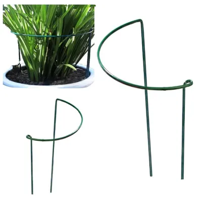 Produktbild von Pflanzenstuetze fuer Blumen halbkreis Rankhilfe 40 cm Stahl Pflanzenhalter fuer Garten Beet Balkon gruene Pergola