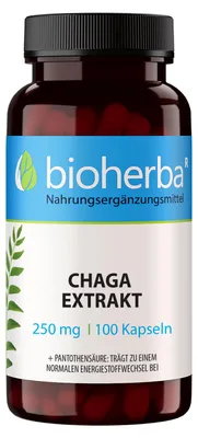 Produktbild von Bioherba Chaga Extrakt 250 mg 100 Kapseln