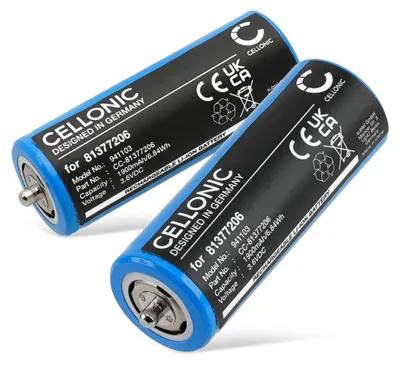 Obrázok produktu pre CELLONIC 2x akumulátor pre holiace strojčeky a strihače vlasov, kompatibilný s modelmi Braun Series 7 7790cc, Series 7 790CC, Series 9 9325s – (1900 mAh, 3,6 V)