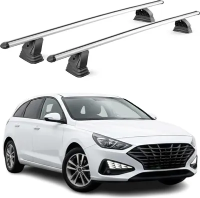 Image de Barres de toit transversales Alu pour Hyundai i30 III 2017-2026 Gris 2Pcs