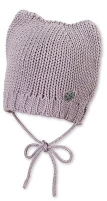 Produktbild von Sterntaler Baby - Mädchen Strickmütze Baby Strickmütze Katzenohr, Lila, 43