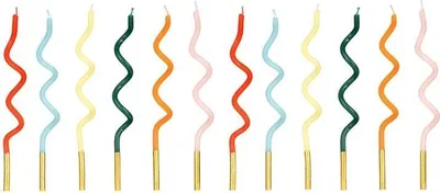 Produktbild von PartyDeco SCS-27-000, Kerzen, Mehrfarbig, 12 Stück(e)