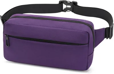 Imagen del producto de Riñonera impermeable, gran capacidad, correa ajustable, 3 bolsillos con cremallera, ideal para actividades al aire libre