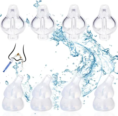 Imagen del producto de Aspirador nasal de silicona, con 8 boquillas, libre de BPA, diseño ergonómico, para niños