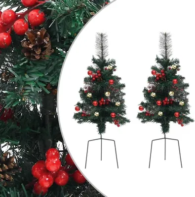 Produktbild von Künstliche Weihnachtsbäume, 2 Stück, 76 cm, PVC