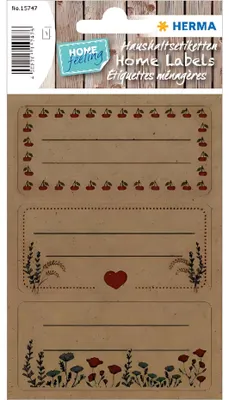 Produktbild von HERMA Haushalts-Etiketten HOME Silphie 76 x 35 mm 3 Blatt à 3 Etiketten