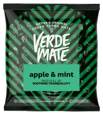 Produktbild von Verde Mate - Mate Tee Probe Apple, Mint 50g - 5mm Dicke Blätter, Staubfrei - Mild - Apfel, Minze Mix - Luftgetrocknet - Yerba Mate Brasilien