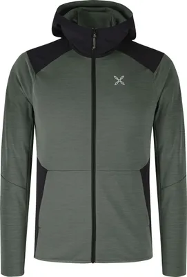 Produktbild von Montura Timeless Mix Hooded Maglia (MMAP61X) - Herren Fleece-Hoodie, Farbe:49-VERDE SALVIA, Größe:M