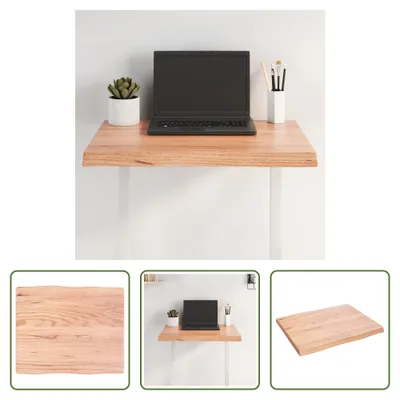 Produktbild von The Living Store Tischplatte 60x50x(2-4) cm Massivholz Behandelt Baumkante